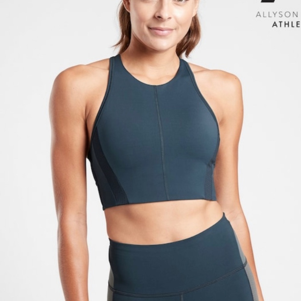Athleta Allison Felix High-Neck Crop Sports Bra